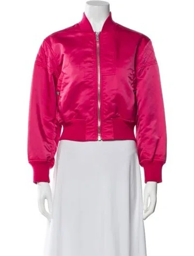 Pre-owned Rag & Bone Nylon Bomber Jacket In Pink