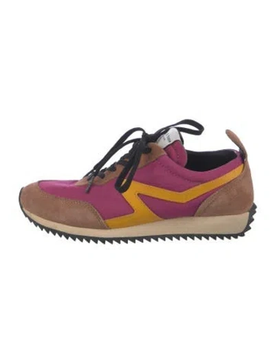 Pre-owned Rag & Bone Nylon Colorblock Pattern Athletic Sneakers In Purple