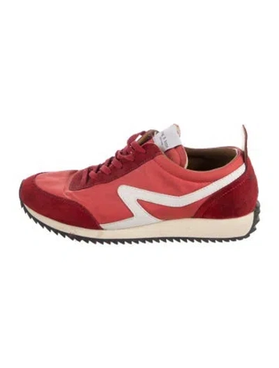 Pre-owned Rag & Bone Nylon Colorblock Pattern Sneakers In Red