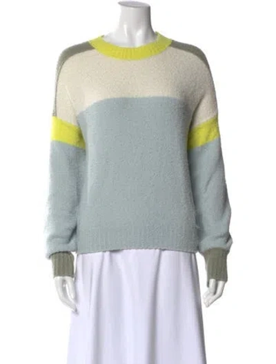 Pre-owned Rag & Bone Nylon Colorblock Pattern Sweater In Blue