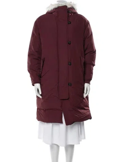 Pre-owned Rag & Bone Nylon Down Coat In Burgundy