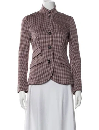 Pre-owned Rag & Bone Nylon Houndstooth Print Blazer W/ Tags In Pink
