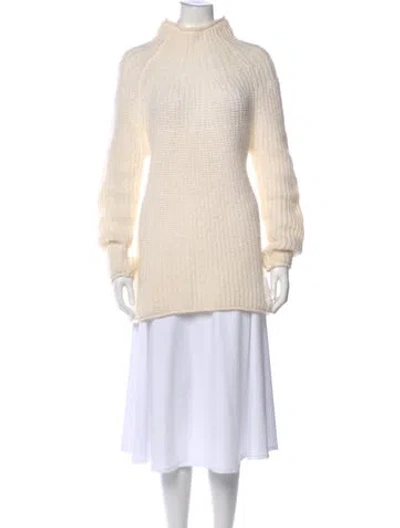 Pre-owned Rag & Bone Nylon Mock Neck Sweater In Neutral
