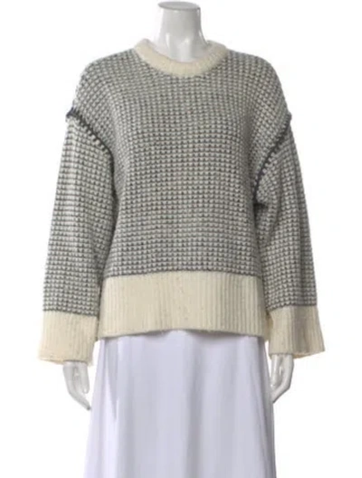 Pre-owned Rag & Bone Nylon Patterned Sweater In White