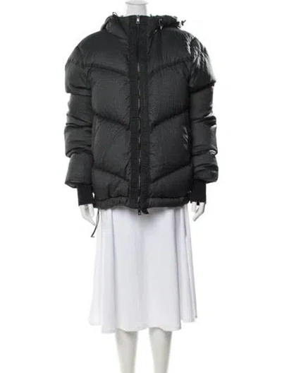 Pre-owned Rag & Bone Nylon Striped Down Jacket In Green