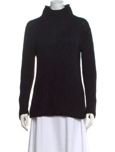 Pre-owned Rag & Bone Nylon Turtleneck Sweater In Black