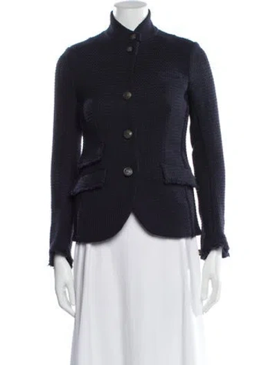 Pre-owned Rag & Bone Nylon Tweed Pattern Evening Jacket In Blue