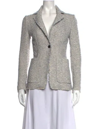Pre-owned Rag & Bone Nylon Tweed Pattern Sweater In Blue