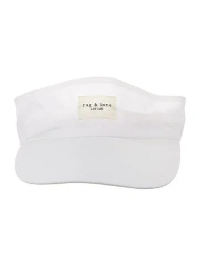 Pre-owned Rag & Bone Nylon Visor Hat In White