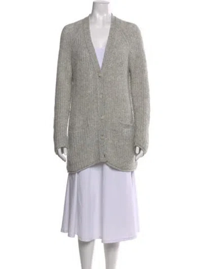 Pre-owned Rag & Bone Nylon V-neck Sweater In Gray