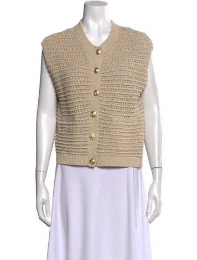 Pre-owned Rag & Bone Nylon V-neck Sweater In Neutral