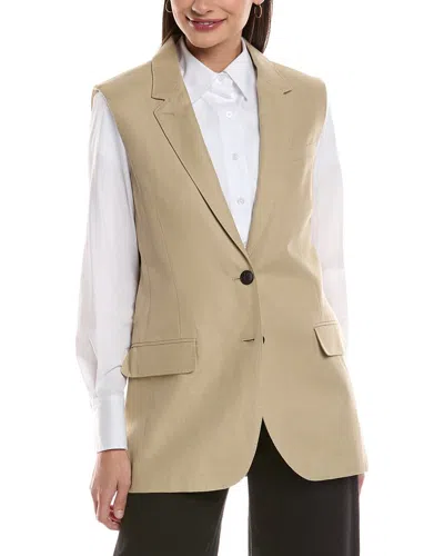 Rag & Bone Odessa Linen-blend Vest In Brown