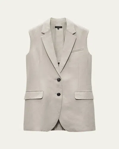 Rag & Bone Odessa Linen Vest In Gray