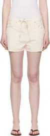 Rag & Bone Off-white Featherweight Nolan Drawstring Denim Shorts