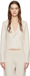 Rag & Bone Joy Cropped Wool-blend Blazer In Ivory