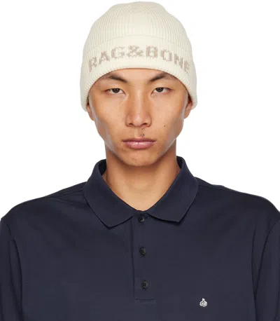 Rag & Bone Off-white Margo Beanie In Ivorymult