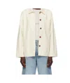 Rag & Bone Off-white Savannah Shirt Jacket In White