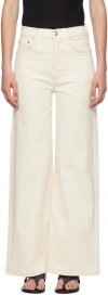 Rag & Bone Sofie High-rise Wide-leg Jeans In Ecru