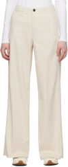 Rag & Bone Off-white Sofie Trousers In Turtledove