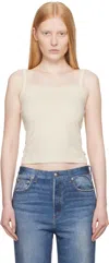 Rag & Bone Off-white 'the Slub Square Neck' Tank Top