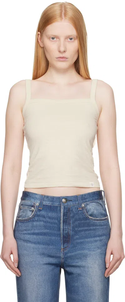 Rag & Bone Off-white 'the Slub Square Neck' Tank Top