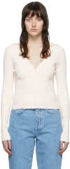 Rag & Bone Off-white Viscose Cardigan In Ivory