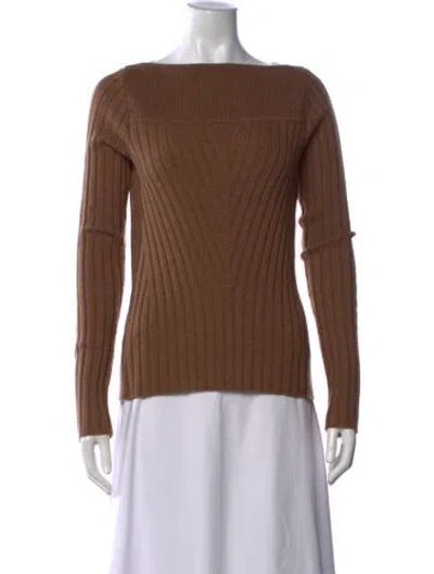 Pre-owned Rag & Bone Off-the-shoulder Sweater In Brown