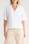 Rag & Bone Olivia Open Stitch Button-up Shirt In White