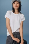 Rag & Bone Studded Crewneck Tee In White