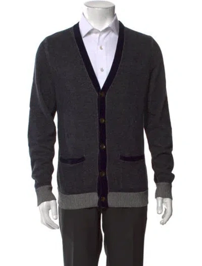 Pre-owned Rag & Bone Open Front Long Sleeve Cardigan In Black