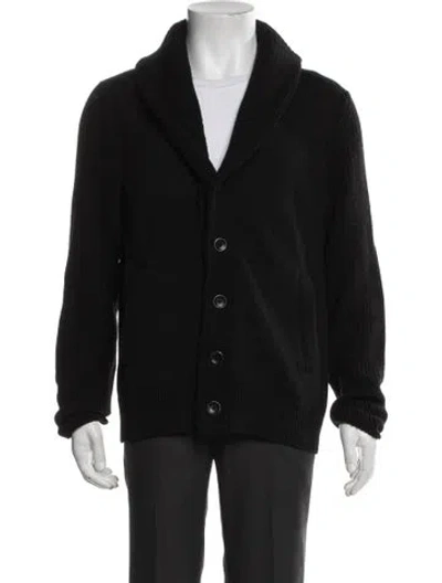Pre-owned Rag & Bone Open Front Long Sleeve Cardigan In Black