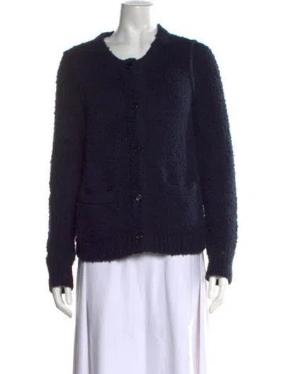 Pre-owned Rag & Bone Open Front Sweater In Blue