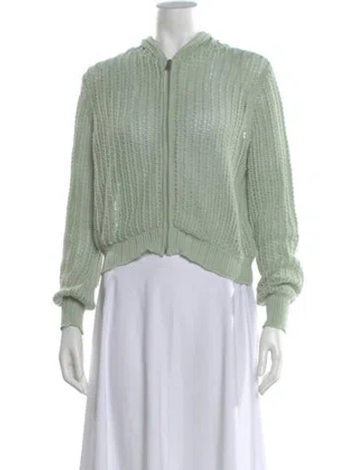 Pre-owned Rag & Bone Open Front Sweater In Green