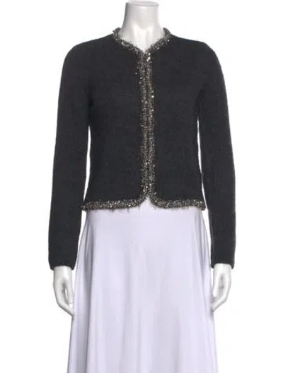 Pre-owned Rag & Bone Open Front Sweater In Purple