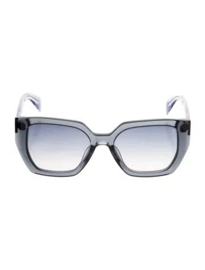 Pre-owned Rag & Bone Oversize Gradient Sunglasses In Blue