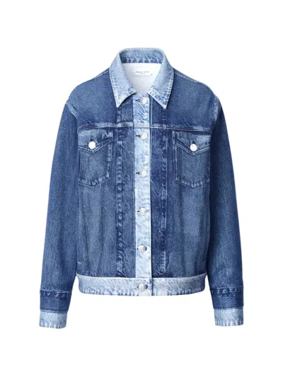Rag & Bone Oversized Trucker Jacket In Blue