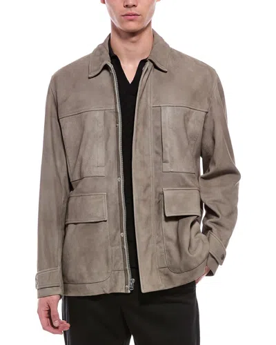 Rag & Bone Pace Suede Chore Jacket In Animal Print