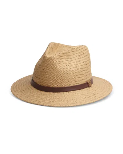 Rag & Bone Packable Straw Fedora In Orange