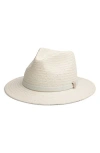 Rag & Bone Packable Straw Fedora In Gray
