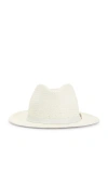 Rag & Bone Packable Straw Fedora Hat In White
