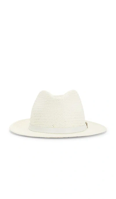 Rag & Bone Packable Straw Fedora Hat In White
