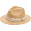 Rag & Bone Packable Straw Fedora In Neutral