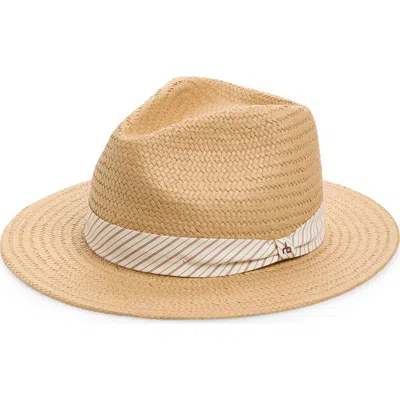 Rag & Bone Packable Straw Fedora In Neutral
