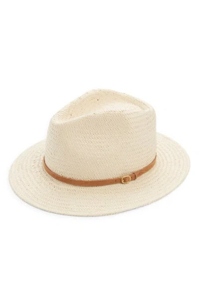 Rag & Bone Packable Straw Fedora In Neutral