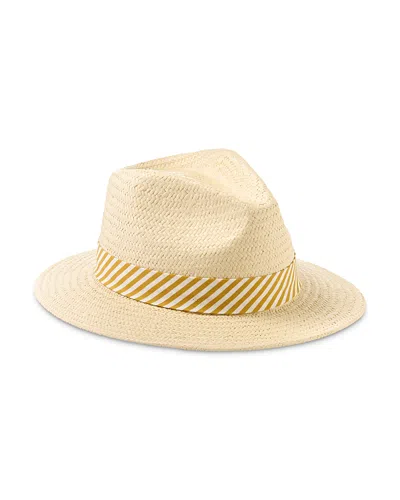 Rag & Bone Packable Straw Fedora In Nude