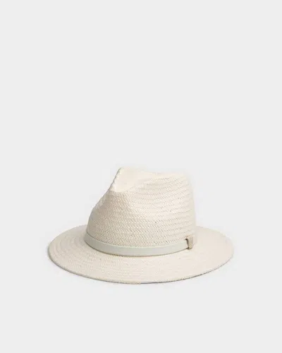 Rag & Bone Packable Straw Fedora In White