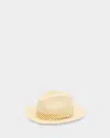 Rag & Bone Packable Striped Fedora In Neutral