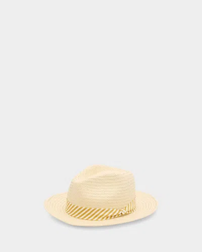 RAG & BONE PACKABLE STRIPED FEDORA