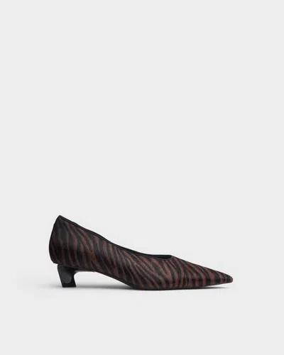 Rag & Bone Paloma Calf Hair Pump In Coffee Zebra Hair Calf