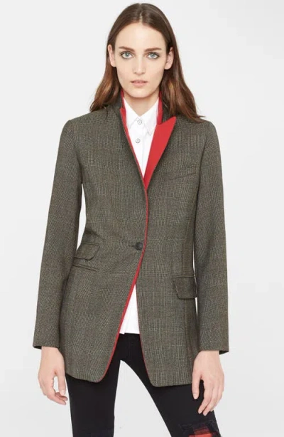 Rag & Bone 'paloma' Oversize Glen Plaid Blazer In Gray